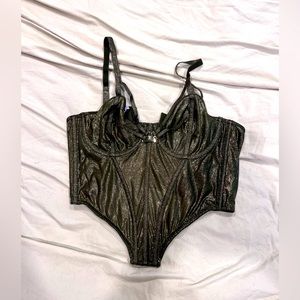 L SavageX Jade Green Corset